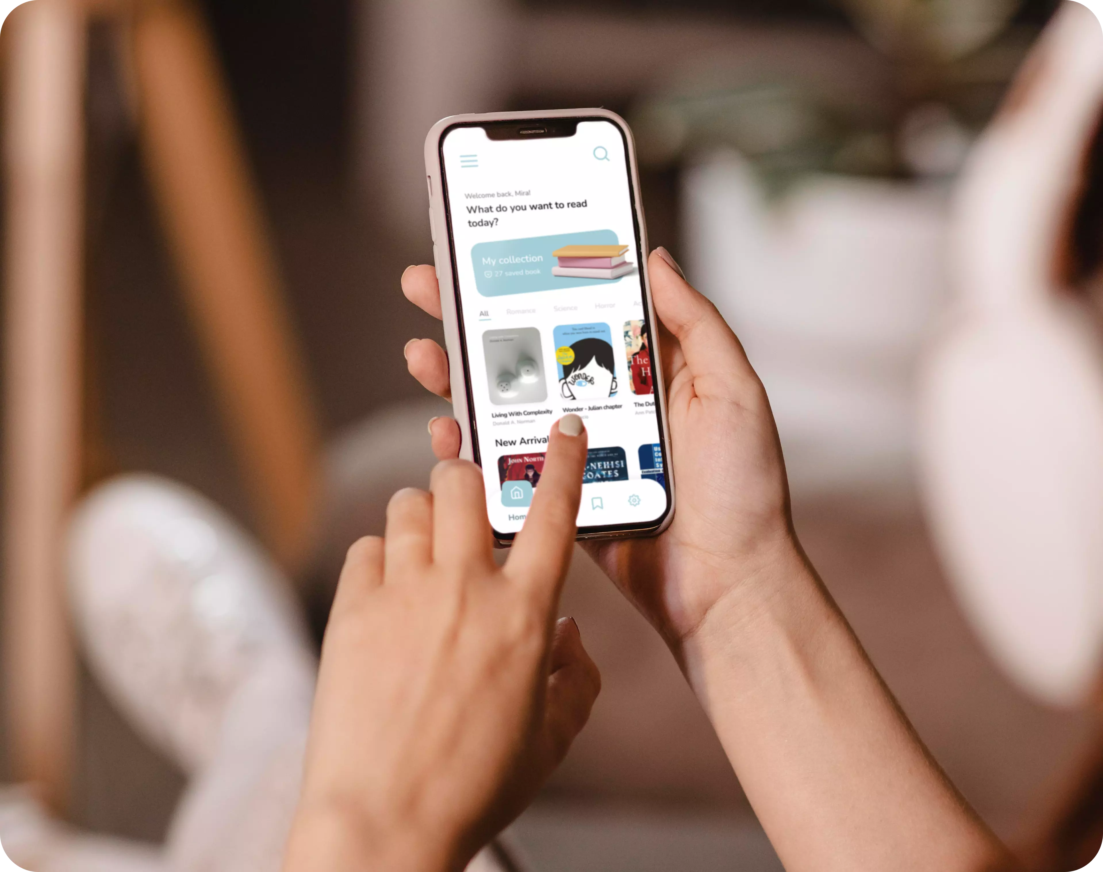 Book app UI detail